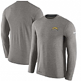 Men's San Diego Chargers Nike Charcoal Coaches Long Sleeve Performance T-Shirt,baseball caps,new era cap wholesale,wholesale hats